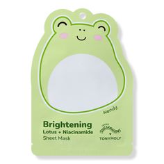 Squishmallows Hydrating Printed Essence Facial Sheet Masks - SHEET MASK WENDY BRIGHTENINGBenefitsHelps your skin retain moisture, while protecting your skin barrier.Suitable for all agesKey IngredientsLotus - Lotus Flower Extract transforms dull, dehydrated skin into a radiant and luminous complexion.Niacinamide - Improves the skin's barrier function, reduces redness and inflammation, and brightens skinFormulated WithoutParabensSulfatesPhthalatesAlcohol - Squishmallows Hydrating Printed Essence Facial Sheet Masks Skin Face Mask, Ulta Beauty Makeup, Facial Sheet Mask, Sheet Masks, Cleansing Face, Top Beauty, Tony Moly, Skin Care Treatments, Top Beauty Products