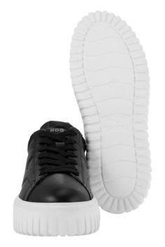 Step up your style game with these platform embossed logo sneakers. The perfect mix of fashion and function, these sneakers are a must-have for any casual outfit. Whether you're running errands or meeting up with friends, these sneakers will keep you looking and feeling great all day long. Made with 80% leather and 20% rubber for durability and comfort The embossed logo adds a touch of luxury to your everyday look Platform sole provides extra height and a trendy edge to your style | Hogan Women' Striped Sneakers, Italian Luxury Brands, Hogan Sneakers, Birkin 25, Eva Sole, Crossbody Tote, Vertical Stripes, Fendi Bags, Lv Bag