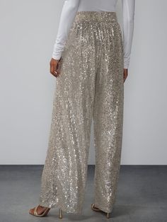 Mid Rise Sequin Embellished Pant | New York & Company Classy Pants, Trendy Clothes, Trendy Clothes For Women, Women Collection, Trendy Outfits, Mid Rise, Embellishments, Sequin, Wide Leg