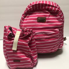 Nwt Madden Girl Pink With White Stripes Backpack And Matching Insulated Lunch Bag. Faux Leather Bottom And Padded Straps For Comfort. Length: 13”/ Height: 16”/ Width: 7”. Preppy Pink Backpack For School, Preppy Pink Standard Backpack, Pink Preppy Backpack For School, Preppy Pink Bags For School, Preppy Pink Bag For School, Everyday Pink Bags, Preppy Pink School Bag, Preppy Pink Bag For Everyday Use, Preppy Pink Everyday Bag