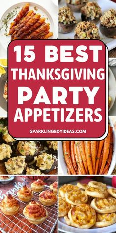 Thanksgiving appetizers are an easy way to sneak in a dish during the celebration. The best part is that these make ahead thanksgiving appetizer recipes are easy to make, so you can prep them ahead of time, so they'll be ready on the big day when you need them. From thanksgiving party foods to thanksgiving party appetizers, there are tons of other thanksgiving party food ideas that you can make at your thanksgiving dinner party. Thanksgiving Party Food Ideas, Harvest Party Food, Thanksgiving Tea Party, Thanksgiving Finger Foods, Easy Stuffed Mushrooms, Easy Thanksgiving Appetizers, Fall Finger Foods, Healthy Fall Snacks