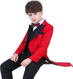 Formal Red Tuxedo Suit Set Elegant Fitted Dress-up Sets, Red Party Sets For Winter, Red Tuxedo Style Party Sets, Classic Red Suit For Party, Red Tuxedo Party Sets, Formal Long Sleeve Suit For Party, Red Semi-formal Tuxedo Set, Classic Red Sets For Winter, Classic Red Winter Sets