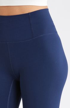 Work out or chill out in these smoothing high-waist leggings offered in an assortment of appealing hues. 24" inseam; 8 1/2" leg opening; 11" front rise; 14 1/2" back rise (size Medium) 79% polyamide, 21% elastane Machine wash, tumble dry By Free People; imported Never Better, High Waist Leggings, Midnight Navy, Fp Movement, High Waisted Leggings, Work Out, High Waist, Free People, Nordstrom