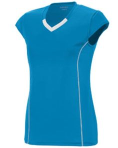 Ladies' Blash Jersey - POWER BLUE/ WHT - XL | Augusta Sportswear Athletic Women's Blash Jersey T-Shirt in Power Blue/White Size XL | Polyester Athletic Girls, Athletic Apparel, Sportswear Women, Sporty Look, Athletic Women, Jersey T Shirt, Navy And White, Athletic Tank Tops, White And Black