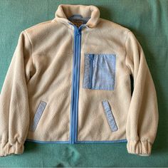 From A Nonsmoking Home Boxy Fit 19.5” From Arm To Arm About 19” Long Sleeve Length About 19” Long Sandy Liang Fleece, Teddy Bear Jacket, Bear Jacket, Sandy Liang, Teddy Jacket, Kids Collection, Blue Cream, Target, Teddy Bear