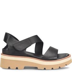 Pru | Sofft Shoe Sporty Sandals, Sporty Sandal, Sofft Shoes, Leather Platform Sandals, Shoes And Boots, Platform Heel, Stitching Leather, Lug Sole, Dillard's