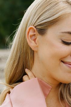 Absolutely adorable, comfortable and solid gold. They are perfect for anyone that loves dainty studs. [details] - Materials: 14k gold and diamonds- Accessory Type: Small Stud Earrings - Color: Gold- Dimensions: 2mm (tiny)- Comfortable and lightweight- ONE-YEAR WARRANTY Rose Gold Minimalist Diamond Earrings For Pierced Ears, Tiny Dainty Diamond Earrings, Minimalist Rose Gold Earrings With Single Diamond, Delicate Everyday Diamond Earrings, Minimalist Rose Gold Diamond Earrings With Single Diamond, Dainty Hypoallergenic Rose Gold Diamond Earrings, Hypoallergenic Dainty Rose Gold Diamond Earrings, Dainty Everyday Diamond Earrings, Dainty Rose Gold Diamond Earrings