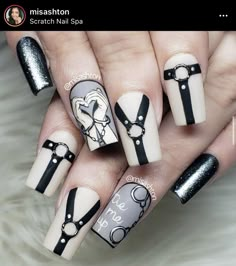 Girls Nail Designs, Queen Nails, Mens Nails, Summer Nail Colors, Art Deco Nails, Punk Nails, Valentine Nail Art