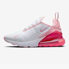 270 Nike Shoes, Nike Air Max 270 White, Nike Shoes Women Fashion, Air Logo, Pretty Sneakers, 270 Nike, Trendy Shoes Sneakers, Preppy Shoes, Custom Bling