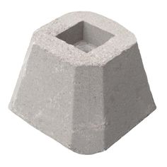 a cement block is shown on a white background