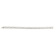 This stunning diamond tennis bracelet features 287 mixed cut diamonds that boast E/F in color and VS1/VS2 in clarity. Set in 18k white gold, it is a gorgeous piece to add to any jeweler's collection. Platinum Diamond Bracelet With Baguette Diamonds In Diamond White, Diamond White Platinum Bracelet With Baguette Diamonds, Diamond White Baguette Cut Platinum Bracelet, White Diamond Bracelet With Jubilee Design, White Diamond Tennis Bracelet With Pave Setting, Platinum Tennis Bracelet With Baguette Diamonds, Platinum Tennis Bracelet With Pave Setting, White Platinum Diamond Jubilee Bracelet, White Platinum Jubilee Diamond Bracelet