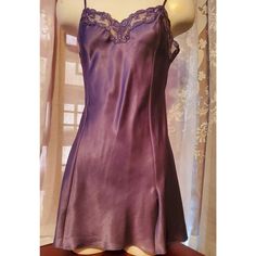 Simply Gorgeous. You Won't Be Disappointed With This Nwot Vintage Y2k Beauty. From Clean Smoke And Pet Free Home Cute Night Gowns For Women, Y2k Cocktail Dress, Purple Fitted Sleepwear With Spaghetti Straps, Purple Summer Nightgown For Pajama Party, Purple Nightgown For Night, Elegant Purple Fitted Sleepwear, Elegant Fitted Purple Sleepwear, Purple Sleeveless Night Dress, Fitted Sleeveless Purple Sleepwear