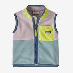 Built of soft, breathable 100% recycled polyester double-sided fleece, the Baby Synchilla® Vest is a warm, snuggly and functional layering piece. For fuss-prevention, it’s easy on/off and has a nonchafing, stand-up collar. Made in a Fair Trade Certified™ factory. | Patagonia Baby Synchilla® Fleece Vest in Echo Purple, 6-12 Months - Recycled Nylon/Recycled Polyester/Pfas Patagonia Sporty Fleece Jacket, Sporty Patagonia Fleece Jacket, Patagonia Sporty Outdoor Fleece Jacket, Patagonia Midweight Functional Fleece Jacket, Patagonia Sporty Fleece Jacket With Fleece Lining, Sporty Patagonia Fleece Jacket With Fleece Lining, Patagonia Cotton Outerwear For Outdoor, Patagonia Cotton Outdoor Outerwear, Patagonia Cotton Outerwear For Winter