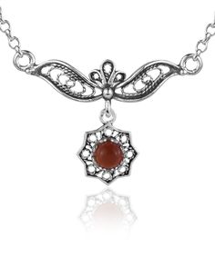 "925 Sterling Silver Choker Pendant Citrine, Blue Topaz, Carnelian Necklace Filigree Design Lace Heart Figured Women Choker Necklace The necklace is 17.00\" / 43.00 cm length, and it has 2.00\" / 5.10 cm extension. It is secured with lobster claw closure. The necklace has handcrafted filigree art lace figured charm. Charm length is 0.40\" / 10.30 mm, width is 0.40\" / 10.30 mm Filigree is a unique piece that incorporates handcrafted twisted threads of precious metal into its design. The metal is Elegant Carnelian Gemstones As Gifts, Elegant Carnelian Gemstones As A Gift, Elegant Carnelian Gemstones For Gifts, Traditional Necklace With Gemstone Accents For Gift, Amber Gemstone Necklace For Anniversary, Silver Carnelian Jewelry For Anniversary, Elegant Carnelian Pendant Necklace, Elegant Carnelian Round Pendant Jewelry, Silver Carnelian Gemstone Jewelry