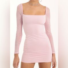 I Have Never Worn This And Waited Too Long To Return. Mesh Glitter Sleeves And A Tie Back. Pink Sheer Mini Dress For Night Out, Sheer Pink Mini Dress For Night Out, Pink Mini Dress With Sheer Sleeves For Evening, Pink Dress With Sheer Sleeves For Night Out, Pink Dresses With Sheer Sleeves For Night Out, Chic Pink Mini Dress With Sheer Sleeves, Pink Mini Dress With Sheer Sleeves For Summer, Lucy In The Sky Dress, Sky Pink