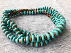 Turquoise Beaded Necklace, Beading Cord, Jupiter Fl, Turquoise Bead Necklaces, Long Beaded Necklace, Necklace Turquoise, Turquoise Howlite, Jewelry Boho, Necklace Boho