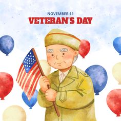 Premium Vector | Watercolor illustration for usa veterans day holiday Watercolor Illustration, Quick Saves