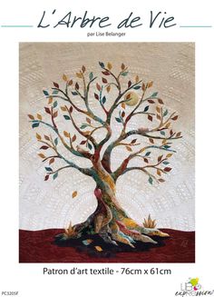 Family Tree Quilt, Tree Quilt Pattern, Colour Pictures, Advance Patterns, Appliqué Quilts, Landscape Quilt, Tree Of Life Art, Landscape Quilts, Pdf Quilt Pattern