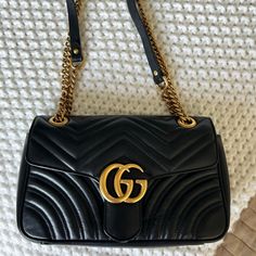 Beautiful And Classic Bag From Gucci. Original And In Perfect Conditions. (Wore For Less Than A Year) Gucci Small Marmont Bag, Classic Bags, Gucci Bags, Gucci Bag, A Year, Anniversary Gifts, Bag Lady, Gucci, The Originals