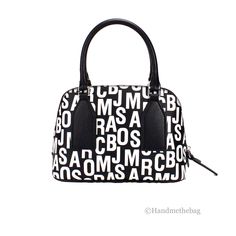 Style: Marc Jacobs Small Monogram Printed Dome Satchel Crossbody Bag Material: Saffiano Leather Features: Adjustable/Detachable Crossbody Strap, Fabric Lined, Inner Zip Pocket, Zip Closure Measures: 10" L x 7.5" H x 4.25" D Formal Leather Bag With Monogram Print, Modern Leather Bag With Monogram Print, Leather Bags With Monogram Print For Daily Use, Modern Formal Bags With Monogram Print, Chic Daily Use Bags With Monogram Print, Top Handle Shoulder Bag With Monogram Print For Shopping, Monogram Print Crossbody Bags For Travel, Chic Rectangular Monogram Print Bag, Leather Monogram Print Business Bags