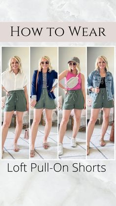 How to Wear Olive Green Pants- From Work to Weekend - Thrifty Wife Happy Life Olive Green Linen Shorts Outfit, Olive Green Shorts Outfit Summer, How To Style Green Shorts, Olive Shorts Outfit Summer, Army Green Shorts Outfit, Olive Green Shorts Outfit, Green Shorts Outfits, Olive Shorts Outfit, Green Shorts Outfit