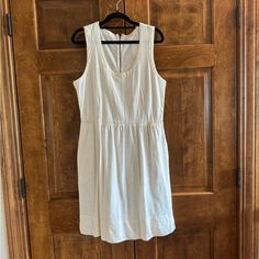 J. Crew Ivory Colored Sleeveless Dress - Women's Size Medium - Brand New W/Tags Pit To Pit Measurement Is 20" With A Dress Length Of 38" Fabric Is 100% Cotton With Trim Of 70% Linen/30% Cotton Dress Is Brand New W/Tags Dress Ideas, Ivory Color, A Dress, Cotton Dress, Cotton Dresses, Dress Length, Sleeveless Dress, J Crew, Womens Sizes