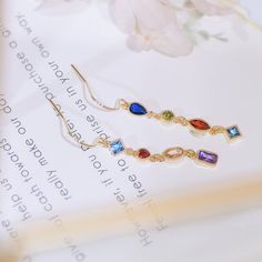 💎 Materials: 14k Gold Electroplated - more durable than regular platings Cubic Zirconia Elegant Hypoallergenic Multicolor Earrings, Elegant Multicolor Hypoallergenic Jewelry, Elegant Multicolor Cubic Zirconia Crystal Earrings, Gold Party Earrings With Birthstone, Romantic Jewelry, Romantic Jewellery, Ring Bracelet, Earring Necklace, Infinity Bracelet