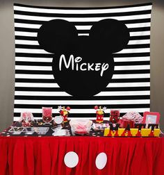 Mickey Mouse Backdrop for Parties | Mickey Photo Backdrop - Blushing Drops Mickey Mouse Backdrop, Birthdays Decorations, Mickey Mouse Theme Party, Mickey Mouse Background, Mickey Mouse Photos, Diy Birthday Backdrop, Mouse Photos, Mickey Mouse Theme, Backdrop Wall