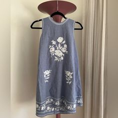 Beautiful Embroidery Details On Blue Linen Like Material. Perfect Easy Chic Summer Dress. Nwot, Never Worn Chic Summer Dresses, Linen Shift Dress, Easy Chic, Embroidered Linen, Beautiful Embroidery, Embroidery Details, Zara Dresses, Summer Dress, Shift Dress