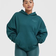 Oner Active All Day Est 2020 Oversized Hoodie Sz:Uk Xxl Color:Marine Teal Blue Oversized Green Sporty Hoodie, Oversized Cozy Green Hoodie, Oversized Sports Hoodie, Oversized Sportswear Hoodie For Sports, Green Oversized Hoodie Sweatshirt, Oversized Hooded Sports Sweats, Oversized Hooded Sweats For Sports, Oversized Athleisure Hoodie, Oversized Long Sleeve Sports Hoodie