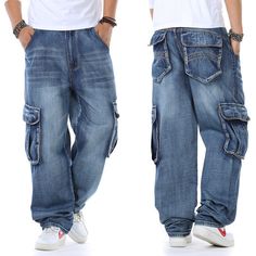 Mens Retro Denim Pockets Pants Skateboard Jeans Baggy Wide Legs Trousers Hip Hop   Condition: 100%  Brand new & High quality  Asian Size: 30-46  Material: Denim Color:Single pocket Occasion : Casual, Fashion Due to manual measurement, please allow 2-3cm error Dear friend: If you feel difficult to choose the size ,you can feel free to contact us, we will give you some suggestion,but it is for you reference only.   Payment Auction Item Number, your Full Name and Shipping Address MUST be included in the Escrow payment. All payments are expected within 14  days after the auction is closed. All non-pay bidders will be reported to and get an unpaid warning from ebay. Combined Shipping for multiple items is available upon request. We offer discount on the Shipping & Handling Charge for any additi Biker Jeans Men, Fit Cargo Pants, Skate Pants, Denim Pants Mens, Denim Cargo Pants, Biker Jeans, Loose Jeans, Baggy Pant, Pantalon Large