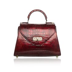 Our Carmine Alligator Bag is a stunning work of art. Featuring carmine alligator, this handbag is designed to leave a long lasting impression wherever you go. Classic Crocodile Pattern Crossbody Bag, Luxury Crocodile Pattern Crossbody Bag, Luxury Crossbody Bag With Crocodile Pattern, Luxury Crocodile Pattern Top Handle Satchel, Evening Handheld Bag With Crocodile Pattern, Luxury Evening Bag With Crocodile Pattern, Luxury Crocodile Pattern Handheld Bag, Formal Handheld Shoulder Bag With Crocodile Pattern, Formal Handheld Crocodile Pattern Shoulder Bag