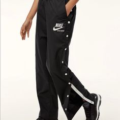 Nike Snap Pants, Neww! Water Resistant Great For A Streetwear Look Nike Sportswear Pants For Spring, Nike Athleisure Pants For Spring, Nike Spring Athleisure Pants, Sportswear Straight Leg Bottoms, Casual High Waist Moisture-wicking Pants, Nike Straight Leg Sports Bottoms, Nike Casual High Waist Pants, Nike Full Length Workout Bottoms, Nike Full Length Pants For Workout