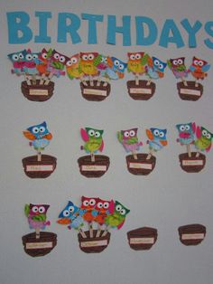 there are many owls sitting on top of the cupcakes that have been cut out