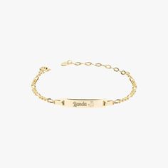 This Baby Gold Bracelet, perfect as a gift, comes with a growth-friendly design, featuring a 4.5-inch length and a 1.5-inch extension. Crafted from durable 14K Solid Gold and 925 Sterling Silver, it adds elegance and allows for personalization with your baby's name and a chosen symbol. PRODUCT DETAILS: • Material: 14K Solid Gold • Choice of Gold Color: Yellow Gold, Rose Gold, White Gold• Bracelet Length: 4.5 inches (extension chain 1.2 inches)• Adjustable gold extension chain• Style: Minimalist Dainty 14k Gold Bracelet For Personalized Gift, Dainty 14k Gold Bracelet As Personalized Gift, 14k Gold Nameplate Bracelet For Anniversary, Everyday Yellow Gold Bracelet With Extender, Classic Engraved Gold Bracelet For Personalized Gift, Dainty Personalized Yellow Gold Bracelet, Classic 14k Gold Bracelet With Extender, Everyday Yellow Gold Name Bracelet With Jubilee Style, Gold Classic Bracelet For Personalized Gift