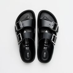 1774 Arizona Leather Premium Black | BIRKENSTOCK Black Birkenstock, Birkenstock Black, Industrial Interiors, Stylish Mens Outfits, Birkenstock Arizona, Birkenstock Shoes, Good Brands, Nappa Leather, Natural Leather