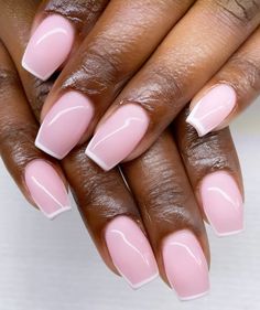 French Tip Pedicure, White French Tip, Nails Salon, Gel Manicure, Almond Nails, Swag Nails