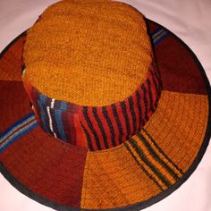 Dormeuil Boho Multi Colored Floppy Bucket Hat Nwot Black Lining 3" Brim 14.5" Circumference 9.5" Inner Circle Reversible To Black Multicolor Flat Brim Fedora, Casual Multicolor Fedora For Festivals, Casual Red Sun Hat For Festival, Adjustable Red Bohemian Bucket Hat, Multicolor Woven Sun Hat With Flat Brim, Multicolor Woven Brimmed Bucket Hat, Multicolor Woven Hats With Flat Brim, Retro Multicolor Sun Hat With Short Brim, Multicolor Wide Brim Woven Bucket Hat