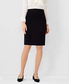 Elevate your work wardrobe with the Ann Taylor Seamed Pencil Skirt in Bi-Stretch, a perfect blend of style and comfort. This skirt is designed to keep you looking polished from morning meetings to evening engagements.

- Size: Regular 00
- Color: Classic Black
- Material: 66% Polyester, 28% Rayon, 6% Spandex
- Length: 22 inches long
- Features: Hidden back zipper with hook-and-eye closure, back vent, fully lined
- Care Instructions: Machine washable

Crafted with a refined four-way stretch fabri Elegant Workwear Skirt With 4-way Stretch, Elegant Skirt With 4-way Stretch For Work, Black Work Skirt, Work Skirt, Morning Meetings, Wear To Work, Work Wardrobe, Size 00, Effortless Style