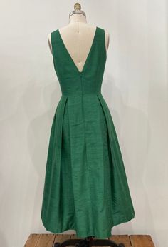 Jade Green Silk Shantung Tea-length Dress Made to Order - Etsy Classic H-line Wedding Dress, Cocktail Tea Length A-line Dress With Fitted Bodice, Cocktail A-line Tea Length Dress With Fitted Bodice, Tea-length Midi Dress With Pleated Fitted Bodice, Cocktail A-line Tea Length Dress With Pleated Bodice, Green V-neck Evening Dress For Wedding Guests, Elegant V-neck Midi Dress For Garden Party, Fitted Tea-length Evening Dress For Wedding Guest, Classic A-line Midi Dress For Wedding