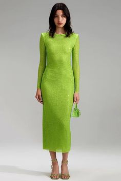 The Alondra Green Long Sleeve Midi Dress exudes elegant sophistication. It's made from a green blend of fabric, lending a graceful look while still being comfortable. The long sleeve and embellished detailing add the perfect level of refinement for any evening event.Size(cm)/(inch)XSSMLBust3536384013.6514.0414.8215.6Waist2829313310.9211.3112.0912.87Hips3839414314.8215.2115.9916.77Material: Polyester Spandex*The above data is for flat dimensions, and the high elastic fabric can be stretched. *The above data is for reference only, please choose based on your usual purchase code. *This size chart is manually measured and may have an error of approximately 1-3CM. Long Sleeve Midi Dress For Dinner Party, Long Sleeve Midi Dress For Party Season Dinner, Formal Long Sleeve Embellished Midi Dress, Holiday Evening Midi Dress With Long Sleeves, Green Long Sleeve Fitted Midi Dress, Elegant Green Holiday Midi Dress, Green Long Sleeve Dinner Dress, Fitted Green Long Sleeve Midi Dress, Fitted Embellished Long Sleeve Dress For Fall