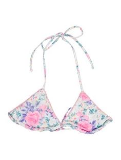 LoveShackFancy TopBlueFloral PrintSash-Tie Closure at BackSwimwear is final sale and is not returnable. Feminine Triangle Top Swimwear For Beach Season, Feminine Triangle Top Swimwear For Poolside, Feminine Triangle Top Swimwear For Pool, Feminine Printed Swimwear For Poolside, Feminine Printed Swimwear For Vacation, Feminine Printed Swimwear For Beach, Feminine Printed Swimwear For The Beach, Bohemian Tie-back Swimwear For Spring, Bohemian Tie Back Swimwear For Spring