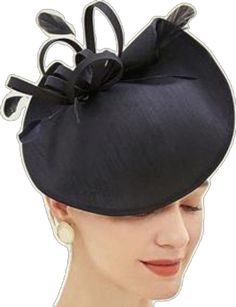 Black Cloche Fascinator For Party, Black Cloche Party Hat, Elegant Black Top Hat For Party, Fitted Black Hat For Royal Ascot, Fitted Black Costume Hat For Royal Ascot, Elegant Black Mini Hat For Church, Black Summer Fascinator, Black Fitted Hat Headpiece, Chic Black Fitted Fascinator