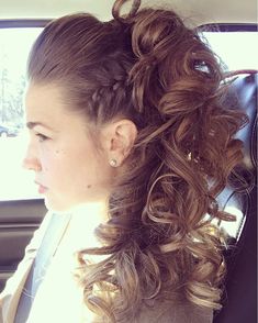 Funky updo. Half up. Tommy Herring at Azul Salon And Spa Macon, GA Funky Wedding, Viking Hair, Birthday Hair, Dance Hairstyles, Funky Hairstyles, Hair Up Styles, Wedding Hairstyles Updo, Fancy Hairstyles, Prom Hairstyles