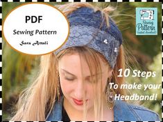 "THIS IS A SEWING PATTERN- INSTANT DOWNLOAD. NOT A FINISHED ACCESSORY ITEM. *More Patterns here >> http://etsy.me/2va7N6j Get creative! \"Do it yourself ..\" Preparing your Denim Headband Bandana in ten simple and easy steps. Here's your chance to make your own Headband Bandana in the fabric of your choice! This PDF pattern is a downloadable pattern, You can download this pattern immediately after completing checkout. Sew your BEAUTIFUL Headband and make it Unique to YOU. ~ This is a PDF s Head Covering Pattern, Headcovering Pattern, Tichel Pattern, Jewish Headcovering, Chemo Head Scarf, Denim Headband, Hair Snood, Pattern Hair, Plain Scarves