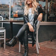 Brand New Boutique Brand Great Quality S 4-6 M 8-10 L 12-14 Xl 16-18 Plus Size Rocker Chick, Rocker Chic Dresses, Sequin Jacket With Cowboy Boots, Rock Chic Accessories, What To Wear To A Rock Concert Over 40 Plus Size, Plus Size Rocker Chic Edgy, Rock Wedding Dress Leather Jackets, Edgy Holiday Party Outfit, Rocker Mom Outfits