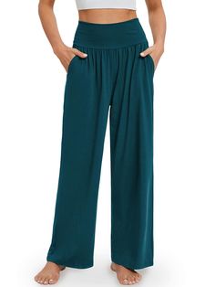 PRICES MAY VARY. Comfy Flowy Pants: Pajama pants, lounge pants, casual pants, palazzo pants, yoga pants, wide leg pants, cozy yoga pants, high waisted and stretchy sweatpants for a comfy look. You can get a lot of use from it The Yoga Pants: Elasticized high-rise waistband for a flexible fit, solid color design. Deep pockets on the side hold your essentials. The cut and fabric of these pants combine for a beautiful, fun and elegant look, and they shine when worn for movement arts Occasions: You Long Yoga Pants For Relaxation, Versatile Wide Leg Pull-on Pants For Loungewear, Solid Color Yoga Pants With Elastic Waistband For Lounging, Comfortable Wide-leg Yoga Pants For Lounging, Comfortable Stretch Wide Leg Pants, Stretch Wide Leg Pants For Relaxation, Versatile Long Pants For Relaxation, Relaxation Wide Leg Yoga Pants With Elastic Waistband, Loungewear Ankle-length Yoga Pants With Elastic Waistband