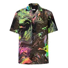 Meet your new favorite summer shirt! It exudes coolness both in terms of style and material. Plus, its featherlight and moisture-wicking material ensures comfort even on the hottest days. * 65% recycled polyester, 35% polyester * Fabric weight: 2.95 oz/yd² (100 g/m²) * Breathable and moisture-wicking material * Regular fit * UPF50+ protection * Blank product components sourced from China This product is made especially for you as soon as you place an order, which is why it takes us a bit longer to deliver it to you. Making products on demand instead of in bulk helps reduce overproduction, so thank you for making thoughtful purchasing decisions! Summer Multicolor Collared T-shirt, Casual Multicolor Print Shirt For Summer, Summer Collared Shirt With Multicolor Print, Summer Multicolor Print Collared Shirt, Multicolor Camp Collar Tops For Summer, Summer Shirt With Graphic Print And Camp Collar, Multicolor Camp Collar Short Sleeve Shirt For Summer, Casual Multicolor Cotton Hawaiian Shirt, Multicolor Short Sleeve Shirt With Camp Collar For Summer