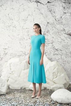 Designed with elegant Japan Crepe material, the meticulous seam lines and a fitted form embraced the body curves. Mermaid Shorts, Mermaid Midi Dress, Crepe Midi Dress, Crepe Material, Mean Blvd, Blue Mermaid, Body Curves, Mermaid Skirt, Good Girl