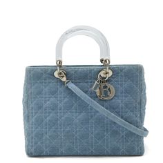 Used Christian Dior Lady Cannage Handbag Shoulder Bag Denim Light Blue Clear (Sku: Gzl14cqa) === General === Brand : Christian Dior === Design === Type : Handbag, Shoulder Bag Material : Denim , Plastic Color : Clear, Light Blue Gender : Women === Size === Size (Hxwxd) : 24.5cm X 31.5cm X 12cm / 9.64'' X 12.4'' X 4.72'' === Included Items === Accessories : Shoulder Strap Accessories Notice : Before Purchasing, Please Refer To The Images Of The Accessories Included With The Item. === Condition == Christian Dior Bag, Denim Handbags, Sun Damage, Christian Women, Blue Gender, Lady Dior, Dior Bag, Christian Dior, Bags Handbags